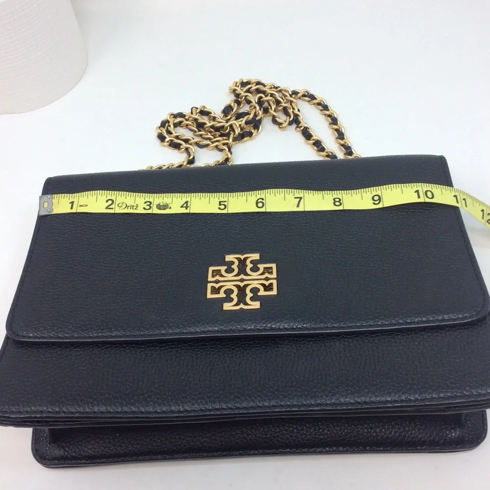 ✨Authentic Tory Burch Britten Adjustable Shoulder Bag Purse Crossbody Leather - Picture 14 of 16